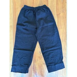 Women's Linen Moei Capri Pants Black Size S